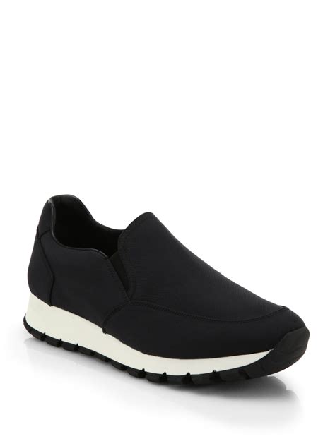 mens prada slip on walking shoes|Prada slip on sneakers men.